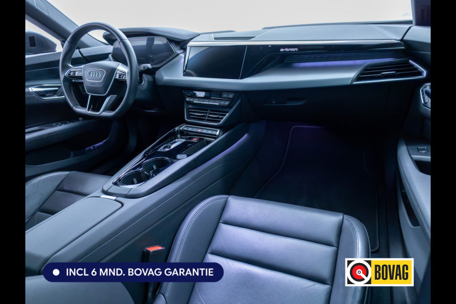 Audi e-tron GT 93 kWh | Luchtvering | Panoramadak | Daytona grijs | Leer | 20" LMV | Stoelverwarming V+A | Ambienteverlichting, Camera systeem Area View, Volledig Audi dealer onderhouden