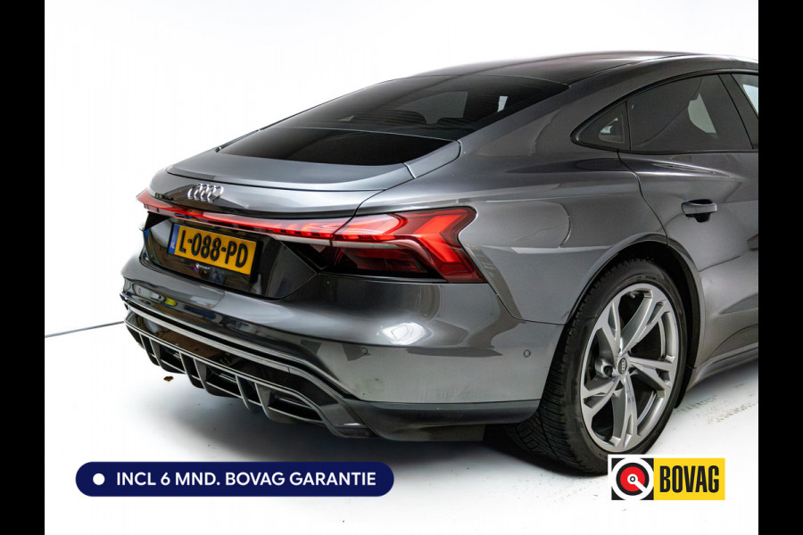 Audi e-tron GT 93 kWh | Luchtvering | Panoramadak | Daytona grijs | Leer | 20" LMV | Stoelverwarming V+A | Ambienteverlichting, Camera systeem Area View, Volledig Audi dealer onderhouden