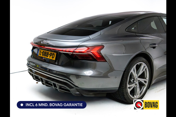 Audi e-tron GT 93 kWh | Luchtvering | Panoramadak | Daytona grijs | Leer | 20" LMV | Stoelverwarming V+A | Ambienteverlichting, Camera systeem Area View, Volledig Audi dealer onderhouden