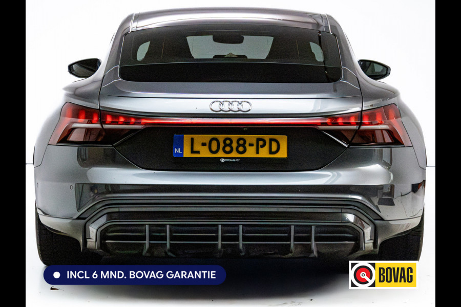 Audi e-tron GT 93 kWh | Luchtvering | Panoramadak | Daytona grijs | Leer | 20" LMV | Stoelverwarming V+A | Ambienteverlichting, Camera systeem Area View, Volledig Audi dealer onderhouden