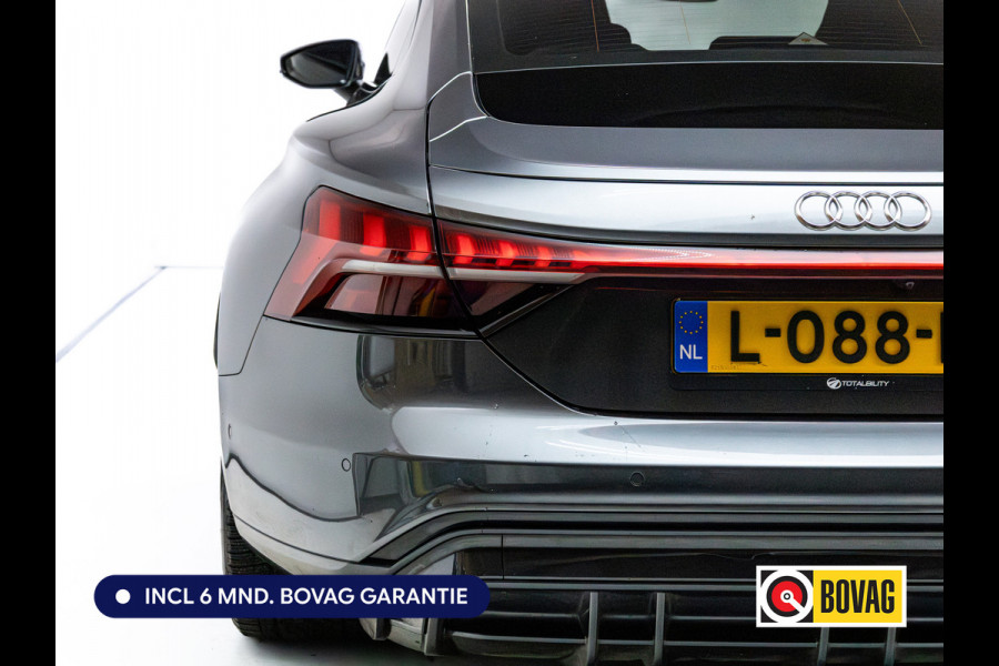 Audi e-tron GT 93 kWh | Luchtvering | Panoramadak | Daytona grijs | Leer | 20" LMV | Stoelverwarming V+A | Ambienteverlichting, Camera systeem Area View, Volledig Audi dealer onderhouden