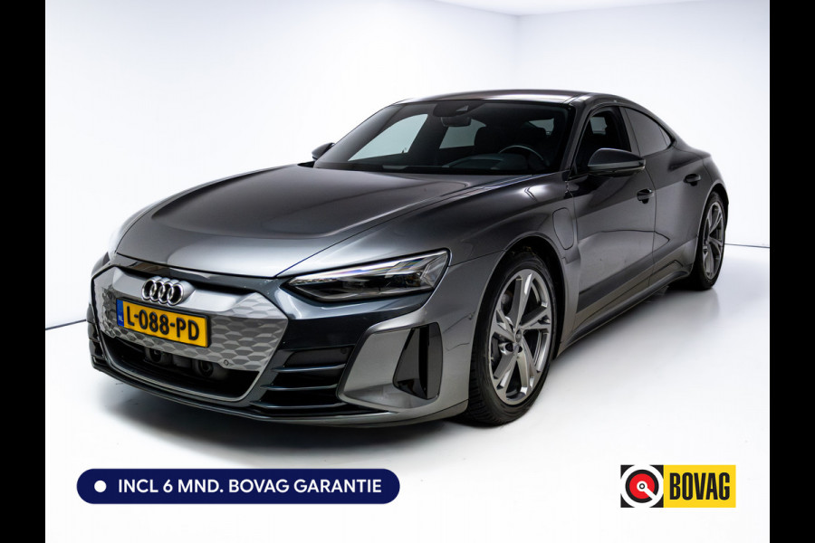 Audi e-tron GT 93 kWh | Luchtvering | Panoramadak | Daytona grijs | Leer | 20" LMV | Stoelverwarming V+A | Ambienteverlichting, Camera systeem Area View, Volledig Audi dealer onderhouden