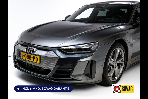 Audi e-tron GT 93 kWh | Luchtvering | Panoramadak | Daytona grijs | Leer | 20" LMV | Stoelverwarming V+A | Ambienteverlichting, Camera systeem Area View, Volledig Audi dealer onderhouden