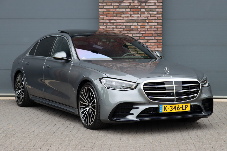 Mercedes-Benz S-Klasse 500 4MATIC Lang AMG Line Aut9 | Airmatic | Achterasbesturing | Distronic+ | Massage | Stoelventilatie | Burmester | Memory | Digital Light | HUD | Soft-Close |