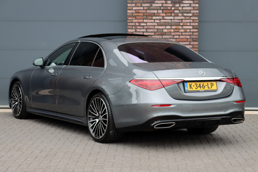Mercedes-Benz S-Klasse 500 4MATIC Lang AMG Line Aut9 | Airmatic | Achterasbesturing | Distronic+ | Massage | Stoelventilatie | Burmester | Memory | Digital Light | HUD | Soft-Close |