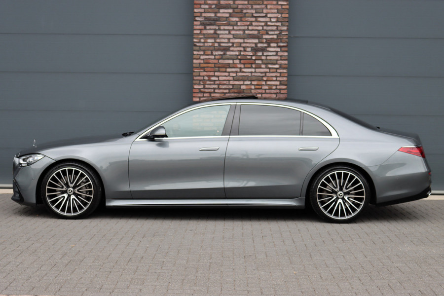 Mercedes-Benz S-Klasse 500 4MATIC Lang AMG Line Aut9 | Airmatic | Achterasbesturing | Distronic+ | Massage | Stoelventilatie | Burmester | Memory | Digital Light | HUD | Soft-Close |