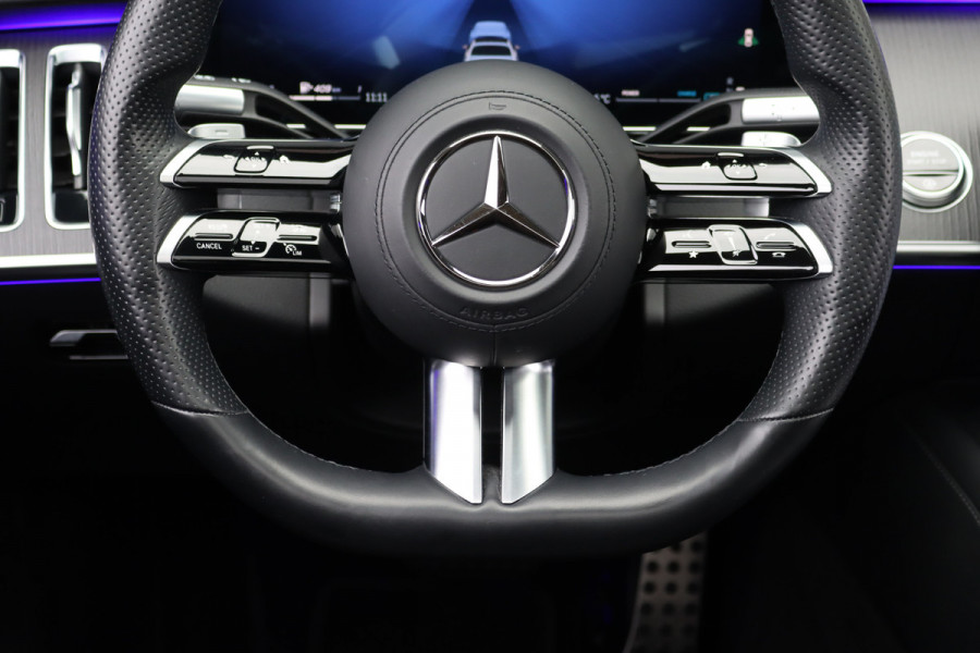 Mercedes-Benz S-Klasse 500 4MATIC Lang AMG Line Aut9 | Airmatic | Achterasbesturing | Distronic+ | Massage | Stoelventilatie | Burmester | Memory | Digital Light | HUD | Soft-Close |