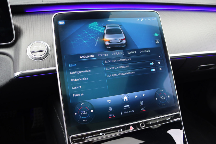 Mercedes-Benz S-Klasse 500 4MATIC Lang AMG Line Aut9 | Airmatic | Achterasbesturing | Distronic+ | Massage | Stoelventilatie | Burmester | Memory | Digital Light | HUD | Soft-Close |