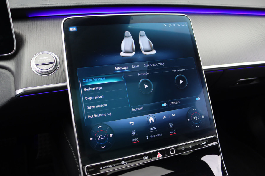 Mercedes-Benz S-Klasse 500 4MATIC Lang AMG Line Aut9 | Airmatic | Achterasbesturing | Distronic+ | Massage | Stoelventilatie | Burmester | Memory | Digital Light | HUD | Soft-Close |
