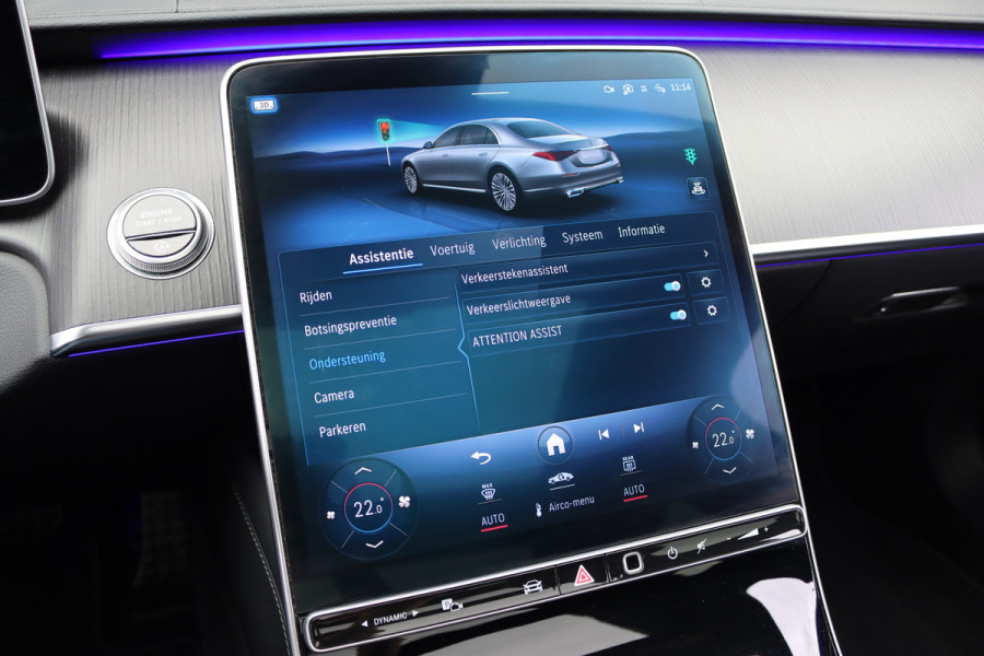 Mercedes-Benz S-Klasse 500 4MATIC Lang AMG Line Aut9 | Airmatic | Achterasbesturing | Distronic+ | Massage | Stoelventilatie | Burmester | Memory | Digital Light | HUD | Soft-Close |