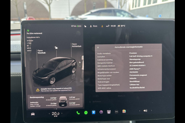 Tesla Model Y Premium Long Range AWD 75 kWh NIEUW MODEL| AFN. TREKHAAK| 20 INCH HELIX VELGEN!| VOLLEDIGE TESLA GARANTIE T/M 05/2029 OF 80.000KM| DE HOOGVOLTACCU EN AANDRIJFLIJN TOT 2033 of 192.000KM |