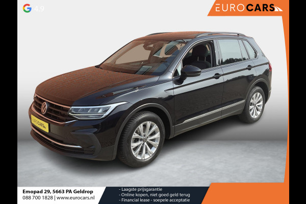 Volkswagen Tiguan 1.5 TSI 150pk DSG Life Panoramadak Navigatie d.m.v. Apple Carplay Android Auto Parkeersensoren Adaptive Cruise Control Stoel- en stuurverwarming Ledverlichting Getinte ramen Climate Control