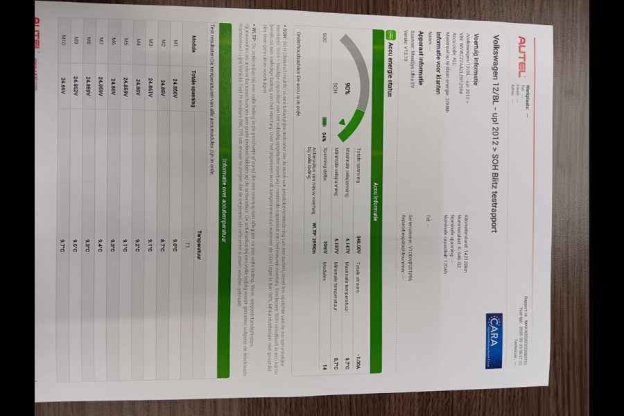 Volkswagen e-Up! N.A.P. Airco, SOH 90%