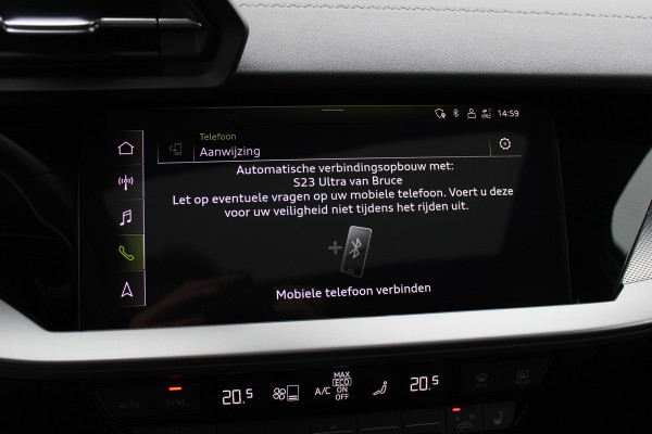 Audi A3 Sportback 45 TFSI e S edition Competition / Panoramadak  / Head-up / RS Seats / B&O / Elektr. stoelen / 19'' / CarPlay / Stoelmassage+Verwarming / Dodehoek / DAB / ACC