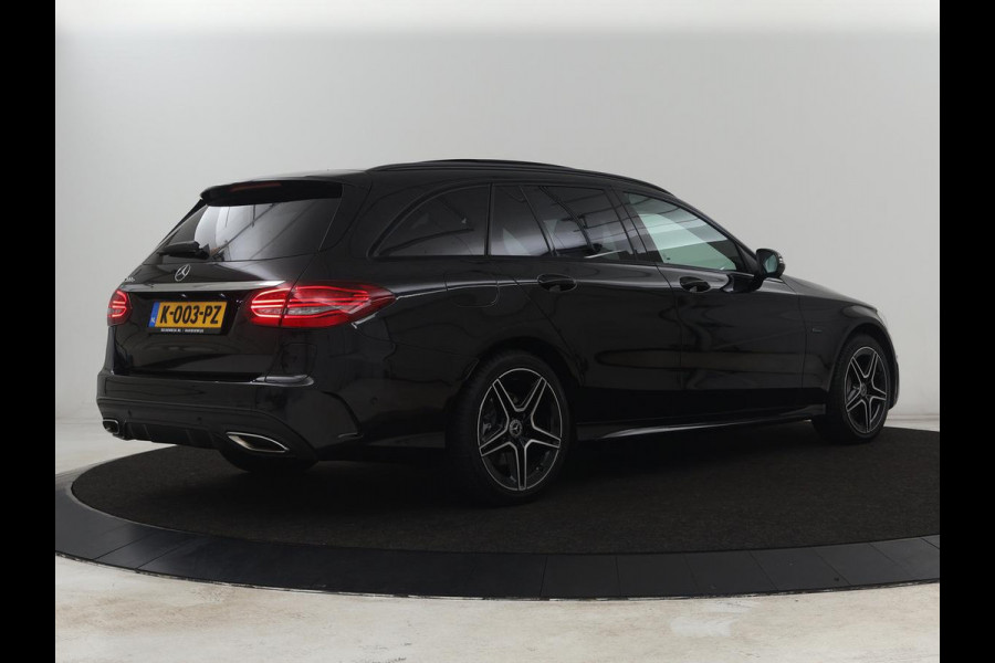 Mercedes-Benz C-Klasse 300e AMG Limited | Panoramadak | 360 Camera | Stoelverwarming | Trekhaak | Carplay | Leder/Alcantara | Sfeerverlichting | Navigatie | Cruise control | Park Assist |