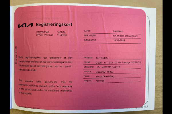 Kia Ceed Sportswagon 1.0 T-GDi DynamicLine|APPLE CARPLAY|ANDROID AUTO|STOEL+STUURVERW|CAMERA|CRUISE,CLIMATE CTRL|1E EIG.|INCL.BTW|