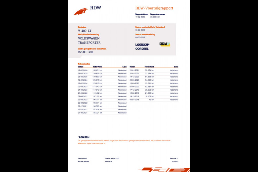 Volkswagen Transporter 2.0 TDI L2H1 - N.A.P. Airco, Cruise, Trekhaak.