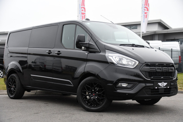 Ford Transit Custom 300 2.0 TDCI L2H1 DC Limited Black Edition Camera, Cruise, Carplay, Stoelverwarming, 170pk, 2 x Schuifdeur, Automaat, Uniek!