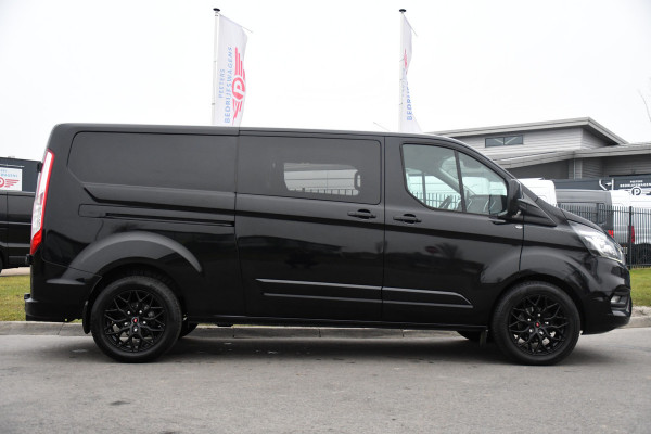Ford Transit Custom 300 2.0 TDCI L2H1 DC Limited Black Edition Camera, Cruise, Carplay, Stoelverwarming, 170pk, 2 x Schuifdeur, Automaat, Uniek!