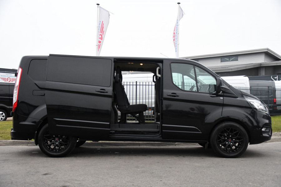 Ford Transit Custom 300 2.0 TDCI L2H1 DC Limited Black Edition Camera, Cruise, Carplay, Stoelverwarming, 170pk, 2 x Schuifdeur, Automaat, Uniek!
