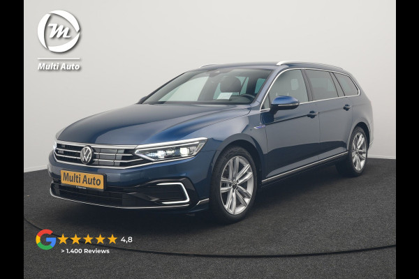 Volkswagen Passat Variant 1.4 TSI GTE Business Plug In Hybrid 218pk Dealer O.H. PHEV | Adaptive Cruise | Head Up | 360 Camera | Lederen Sportstoelen Massage & Memory | Sfeerverlichting | Stoelen & Stuur Verwarmd | Keyless | Blis | Virtual | Navigatie | DAB |