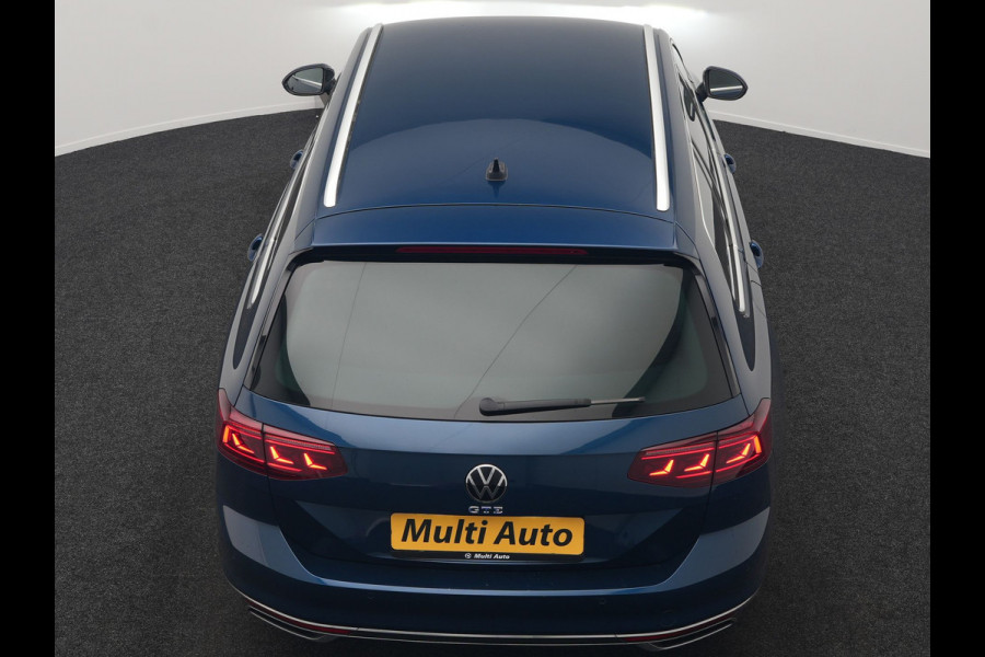 Volkswagen Passat Variant 1.4 TSI GTE Business Plug In Hybrid 218pk Dealer O.H. PHEV | Adaptive Cruise | Head Up | 360 Camera | Lederen Sportstoelen Massage & Memory | Sfeerverlichting | Stoelen & Stuur Verwarmd | Keyless | Blis | Virtual | Navigatie | DAB |