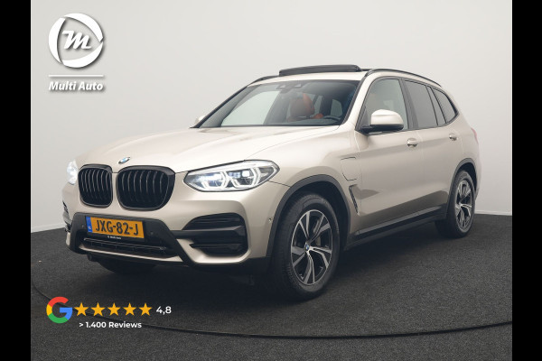 BMW X3 xDrive30e High Executive Plug In Hybrid 293pk PHEV | Panodak | Head Up | Camera | Lederen Sportstoelen & Stuur Verwarmd | Sfeerverlichting | Adaptive LED | Hifi Audio | Blis | Keyless | Navigatie | DAB |