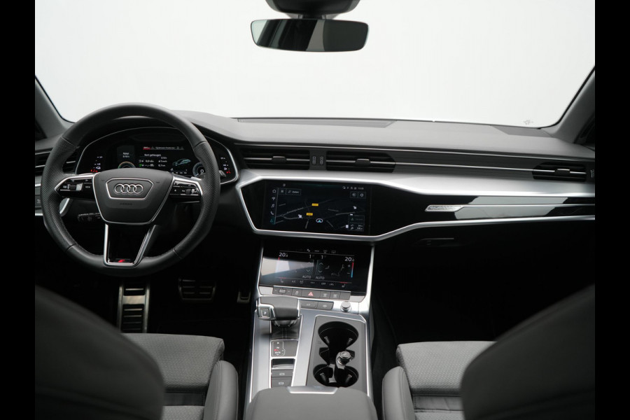 Audi A6 Avant 50 TFSI e quattro S Line Plug In Hybrid 300pk Dealer O.H. PHEV | Trekhaak Af Fabriek | Adaptive Cruise | Head Up | 360 Camera | Alcantara Sportstoelen Verwarmd | Stuur Verwarmd | Apple Carplay | Navigatie | Virtual | DAB |