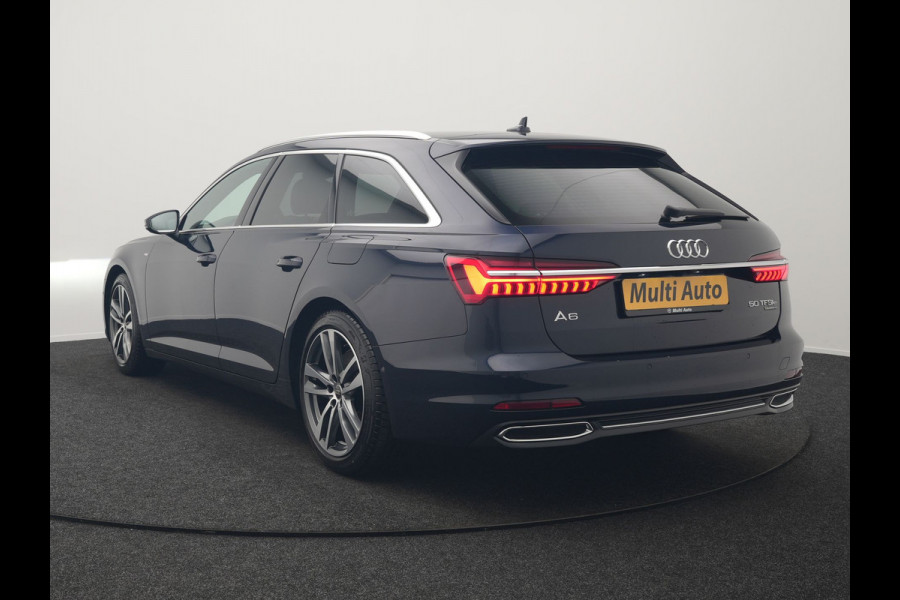 Audi A6 Avant 50 TFSI e quattro S Line Plug In Hybrid 300pk Dealer O.H. PHEV | Trekhaak Af Fabriek | Adaptive Cruise | Head Up | 360 Camera | Alcantara Sportstoelen Verwarmd | Stuur Verwarmd | Apple Carplay | Navigatie | Virtual | DAB |