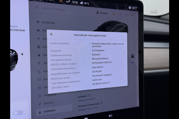 Tesla Model 3 SR+ 60kWh 326PK AutoPilot Leer PanoramaDak Adaptive Cruise Lmv 18" Camera's Elektr.-Stuur+Stoelen+Spiegels+Geheugen+Easy-Entry+V Ecc Navi Led DAB Voorverwarmen interieur via App Keyless One-Pedal-Drive Origineel Nederlandse Auto 1584kg licht! slechts 67 euro belasting p/m