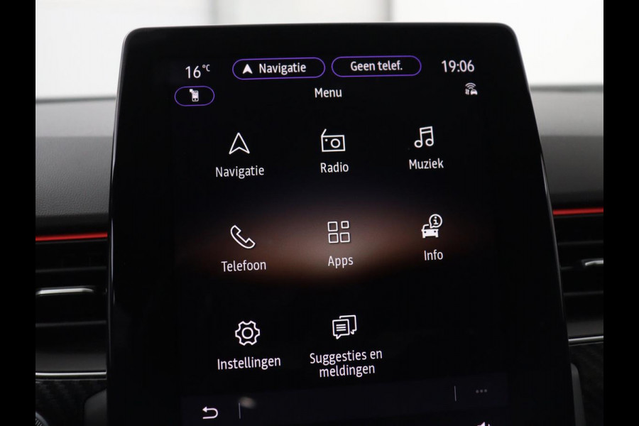 Renault Arkana 1.6 E-Tech Hybrid 145 R.S. Line | Panoramadak | Leder/Alcantara | Trekhaak | Stoelverwarming | Adaptive cruise | Camera | Carplay | Keyless | Park Assist | Full LED | Navigatie