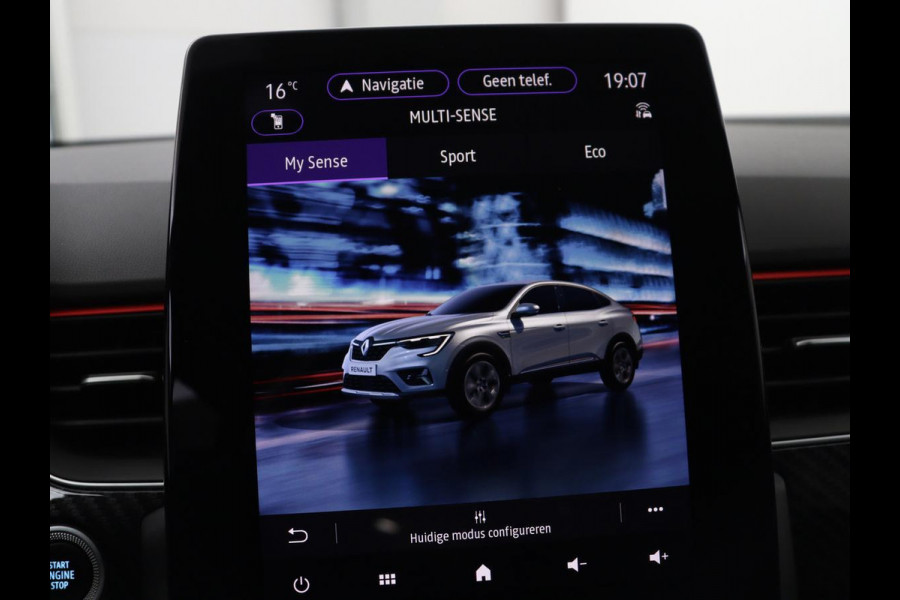 Renault Arkana 1.6 E-Tech Hybrid 145 R.S. Line | Panoramadak | Leder/Alcantara | Trekhaak | Stoelverwarming | Adaptive cruise | Camera | Carplay | Keyless | Park Assist | Full LED | Navigatie