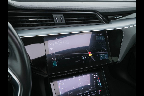 Audi e-tron 55 Quattro Business edition Plus 95 kWh (3-Fase11 kW) {SOH-88%} (INCL-BTW) *HEATPUMP | PANO | LEATHER | ADAPTIVE-CRUISE | FULL-LED | DIGI-COCKPIT | KEYLESS | MEMORY-PACK | CAMERA | NAVI-FULLMAP | SHIFTPADDLES | DAB+ | COMFORTSEATS | 20''ALU*