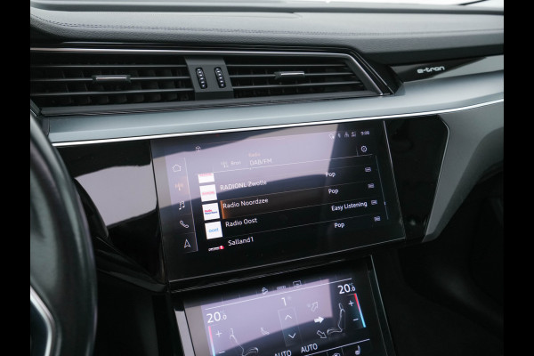 Audi e-tron 55 Quattro Business edition Plus 95 kWh (3-Fase11 kW) {SOH-88%} (INCL-BTW) *HEATPUMP | PANO | LEATHER | ADAPTIVE-CRUISE | FULL-LED | DIGI-COCKPIT | KEYLESS | MEMORY-PACK | CAMERA | NAVI-FULLMAP | SHIFTPADDLES | DAB+ | COMFORTSEATS | 20''ALU*