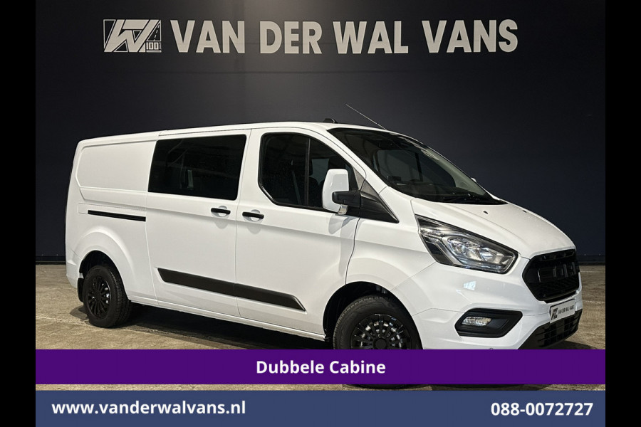 Ford Transit Custom 2.0 TDCI 131pk L2H1 Dubbele Cabine Euro6 inrichting Airco | 6-Zits | Navigatie | LED | Apple Carplay | Cruisecontrol Android Auto, Parkeersensoren, Achterklep, 2800kg trekvermogen