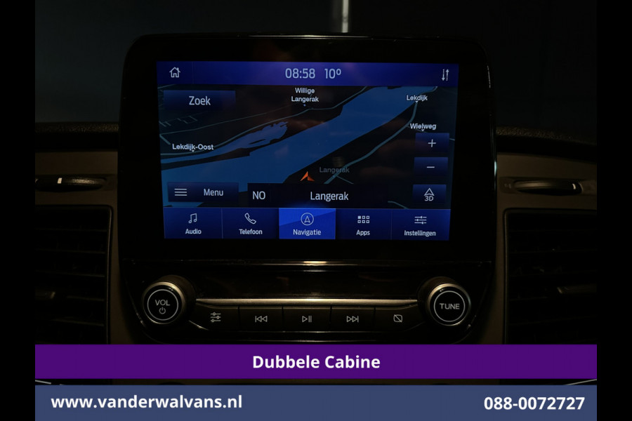 Ford Transit Custom 2.0 TDCI 131pk L2H1 Dubbele Cabine Euro6 inrichting Airco | 6-Zits | Navigatie | LED | Apple Carplay | Cruisecontrol Android Auto, Parkeersensoren, Achterklep, 2800kg trekvermogen