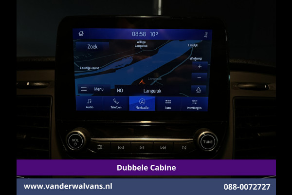 Ford Transit Custom 2.0 TDCI 131pk L2H1 Dubbele Cabine Euro6 inrichting Airco | 6-Zits | Navigatie | LED | Apple Carplay | Cruisecontrol Android Auto, Parkeersensoren, Achterklep, 2800kg trekvermogen
