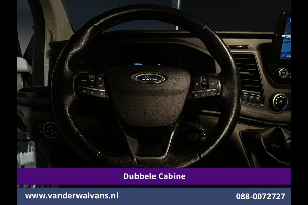 Ford Transit Custom 2.0 TDCI 131pk L2H1 Dubbele Cabine Euro6 inrichting Airco | 6-Zits | Navigatie | LED | Apple Carplay | Cruisecontrol Android Auto, Parkeersensoren, Achterklep, 2800kg trekvermogen
