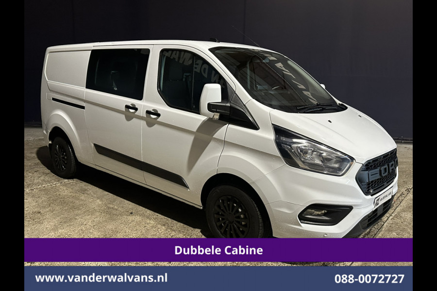 Ford Transit Custom 2.0 TDCI 131pk L2H1 Dubbele Cabine Euro6 inrichting Airco | 6-Zits | Navigatie | LED | Apple Carplay | Cruisecontrol Android Auto, Parkeersensoren, Achterklep, 2800kg trekvermogen