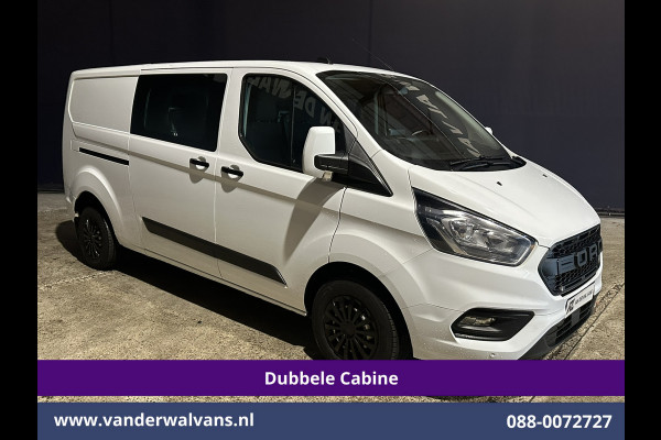 Ford Transit Custom 2.0 TDCI 131pk L2H1 Dubbele Cabine Euro6 inrichting Airco | 6-Zits | Navigatie | LED | Apple Carplay | Cruisecontrol Android Auto, Parkeersensoren, Achterklep, 2800kg trekvermogen