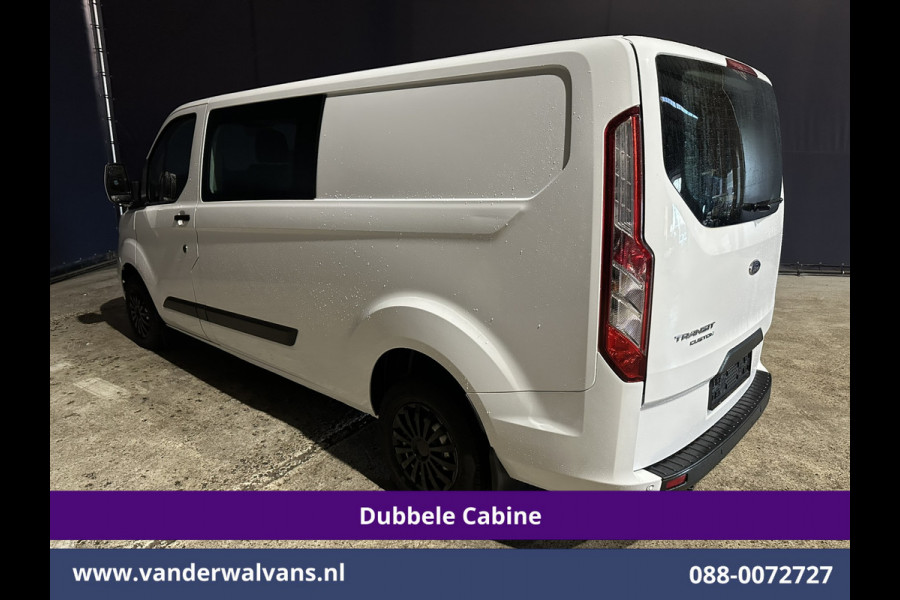 Ford Transit Custom 2.0 TDCI 131pk L2H1 Dubbele Cabine Euro6 inrichting Airco | 6-Zits | Navigatie | LED | Apple Carplay | Cruisecontrol Android Auto, Parkeersensoren, Achterklep, 2800kg trekvermogen