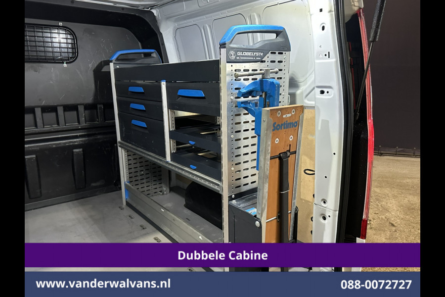 Ford Transit Custom 2.0 TDCI 131pk L2H1 Dubbele Cabine Euro6 inrichting Airco | 6-Zits | Navigatie | LED | Apple Carplay | Cruisecontrol Android Auto, Parkeersensoren, Achterklep, 2800kg trekvermogen