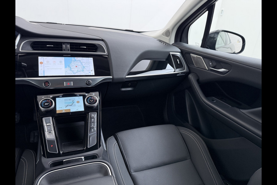Jaguar I-PACE EV320pk SE 90kWh 3Fase ! Soh 90.5% AWD Leer Meridian™ Hifi Memory Navi Ecc 3D-Surround Camera Adaptive Cruise Business Pack Apple Carplay Android Auto Forward Vieuw+Detection+Guidance Stuur-verwarming Led Origineel Nederlandse Auto Nieuwprijs € 73.000,- Deze kan thuis wél met 11kw/uur laden