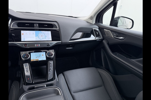 Jaguar I-PACE EV320pk SE 90kWh 3Fase ! Soh 90.5% AWD Leer Meridian™ Hifi Memory Navi Ecc 3D-Surround Camera Adaptive Cruise Business Pack Apple Carplay Android Auto Forward Vieuw+Detection+Guidance Stuur-verwarming Led Origineel Nederlandse Auto Nieuwprijs € 73.000,- Deze kan thuis wél met 11kw/uur laden
