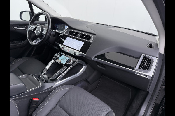 Jaguar I-PACE EV320pk SE 90kWh 3Fase ! Soh 90.5% AWD Leer Meridian™ Hifi Memory Navi Ecc 3D-Surround Camera Adaptive Cruise Business Pack Apple Carplay Android Auto Forward Vieuw+Detection+Guidance Stuur-verwarming Led Origineel Nederlandse Auto Nieuwprijs € 73.000,- Deze kan thuis wél met 11kw/uur laden