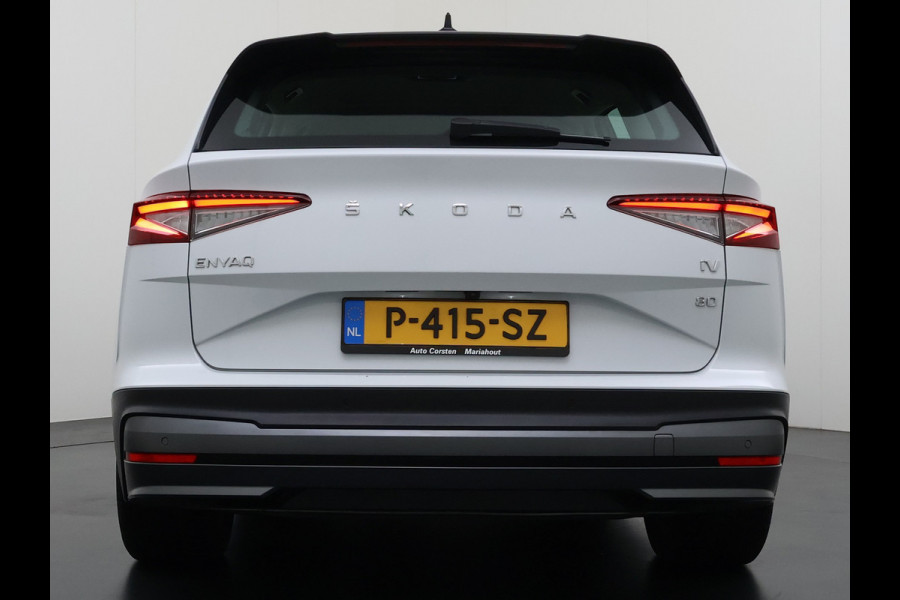 Škoda ENYAQ iV 80 Leer+Elek.Stoel+Memory Adap.Cruise Head-Up Display Assistentie Pakket Camera Navi Ecc Stuurverwarming Pdc SOH 88% Matrix-Led Lmv Apple Carplay Android Auto Keyless Rijstrooksensor Dodehoek detectie File Zeer compleet!