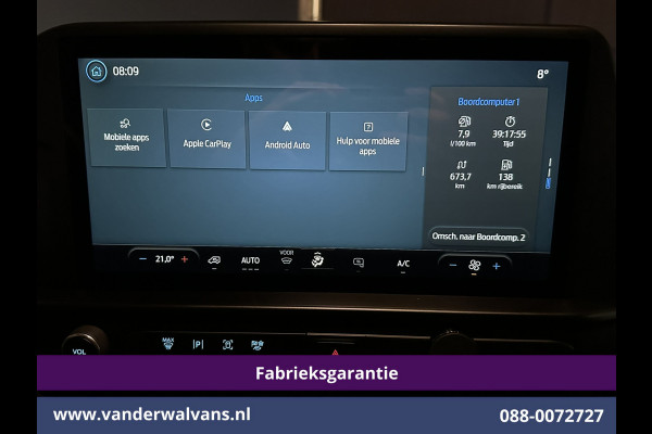 Ford Transit Custom 2.0 TDCI 136pk L2H1 Fabrieksgarantie Euro6 Airco | Camera | LED | Apple Carplay | Cruisecontrol Android Auto, Parkeersensoren, Verwarmde voorruit, Bijrijdersbank, 2740kg trekvermogen