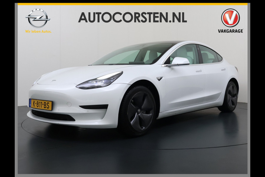Tesla Model 3 RWD SR plus 325PK LFP SOH 91% Accu Ivory Lmv 18" AutoPilot Leder Panoramadak Adaptive-Cruise Camera's Elektr.-Stuur+Stoelen+Spie Navi LED DAB Voorverwarmen Keyless One-Pedal-Drive 1e Eigenaar Origineel Nederlandse Auto