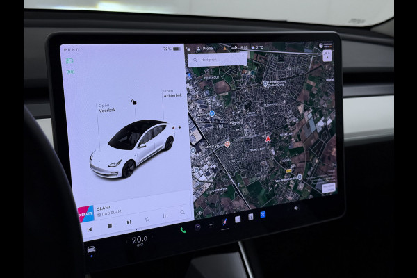 Tesla Model 3 RWD SR plus 325PK LFP SOH 91% Accu Ivory Lmv 18" AutoPilot Leder Panoramadak Adaptive-Cruise Camera's Elektr.-Stuur+Stoelen+Spie Navi LED DAB Voorverwarmen Keyless One-Pedal-Drive 1e Eigenaar Origineel Nederlandse Auto