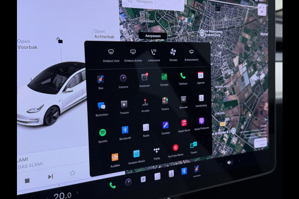 Tesla Model 3 RWD SR plus 325PK LFP SOH 91% Accu Ivory Lmv 18" AutoPilot Leder Panoramadak Adaptive-Cruise Camera's Elektr.-Stuur+Stoelen+Spie Navi LED DAB Voorverwarmen Keyless One-Pedal-Drive 1e Eigenaar Origineel Nederlandse Auto